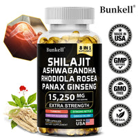 Bunkell® Shilajit Complex – 8-in-1 Extra Strength Energy & Vitality Supplement